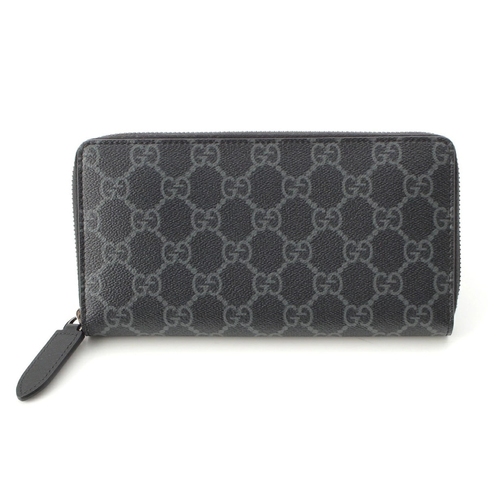 Gucci GG Emblem Zip Around Wallet Long Black